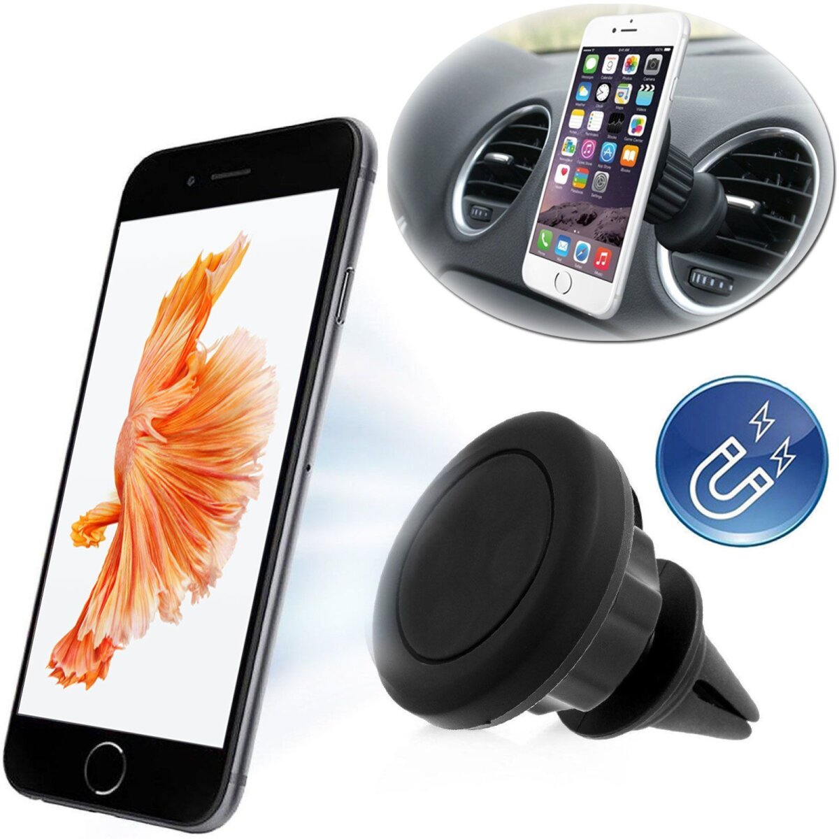 Handy Halterung Auto Magnet Smartphone Lüftungsgitter KFZHalter Universal