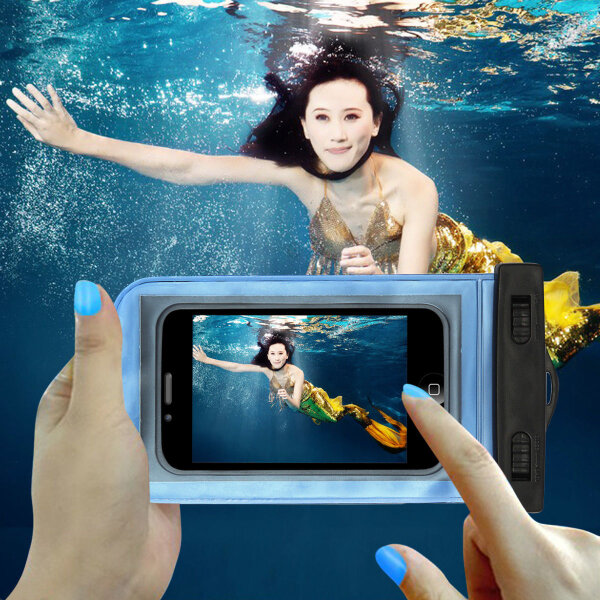 Schutzhülle wasserdicht Unterwasser Handy für iPhone 5 6 7 Samsung Galaxy S8 S7 BLAU
