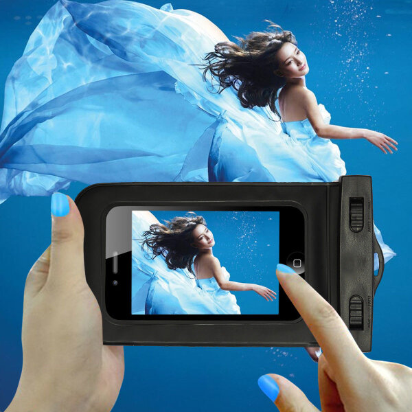 Schutzhülle wasserdicht Unterwasser Handy für iPhone 5 6 7 Samsung Galaxy S8 S7 Schwarz