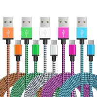 2m Premium Nylon USB-C Kabel Ladekabel Datenkabel Typ C USB 2.0 Pink