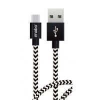 2m imabo® Nylon USB Type C Kabel mit Metalsteckern,...