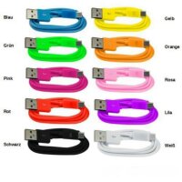 1m PVC Lade- / Datenkabel Micro USB Pink