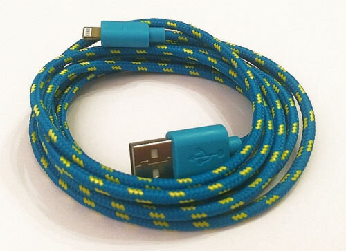 2m Nylon Lightning Kabel Ladekabel für original Apple iPhone SE 5  6 7 8 X 11 Pro blau